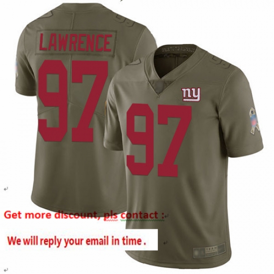 Giants 97 Dexter Lawrence Olive Men Stitched Football Limited 2017 Salute To Service Jersey Giants 97 Dexter Lawrence Olive Men Stitched Football Limited 2017 Salute To Service Jersey
