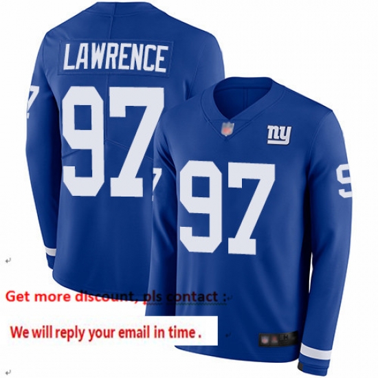 Giants 97 Dexter Lawrence Royal Blue Team Color Men Stitched Football Limited Therma Long Sleeve Jersey Giants 97 Dexter Lawrence Royal Blue Team Color Men Stitched Football Limited Therma Long Sleeve Jersey