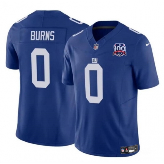 Men New York Giants 0 Brian Burns Blue 2024 F U S E 100TH Season Patch Vapor Untouchable Limited Stitched Jersey Men New York Giants 0 Brian Burns Blue 2024 F U S E 100TH Season Patch Vapor Untouchable Limited Stitched Jersey