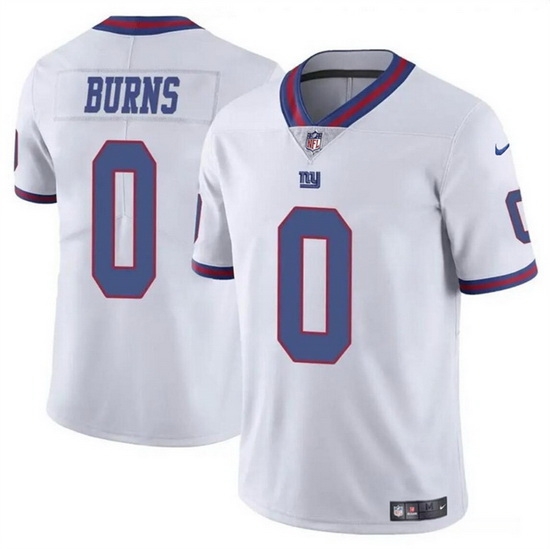 Men New York Giants 0 Brian Burns White Limited Stitched Jersey Men New York Giants 0 Brian Burns White Limited Stitched Jersey