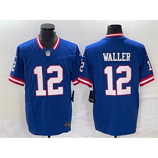 Men New York Giants 12 Darren Waller Blue Classic 2023 F U S E Vapor Untouchable Limited Stitched Jersey Men New York Giants 12 Darren Waller Blue Classic 2023 F U S E Vapor Untouchable Limited Stitched Jersey