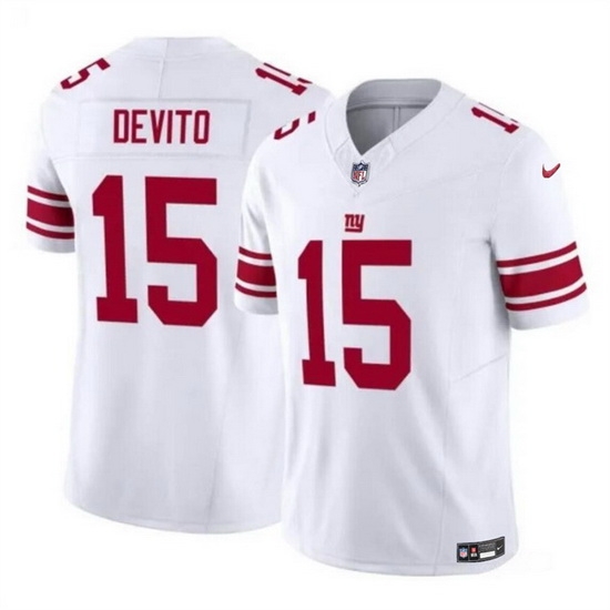 Men New York Giants 15 Tommy DeVito White 2023 F U S E Vapor Untouchable Limited Stitched Jersey Men New York Giants 15 Tommy DeVito White 2023 F U S E Vapor Untouchable Limited Stitched Jersey