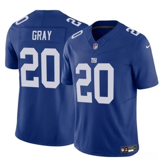 Men New York Giants 20 Eric Gray Blue 2023 F U S E Vapor Untouchable Limited Stitched Jersey Men New York Giants 20 Eric Gray Blue 2023 F U S E Vapor Untouchable Limited Stitched Jersey