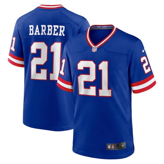 Men New York Giants 21 Tiki Barber Royal Classic Retired Player Stitched Game Jersey Men New York Giants 21 Tiki Barber Royal Classic Retired Player Stitched Game Jersey
