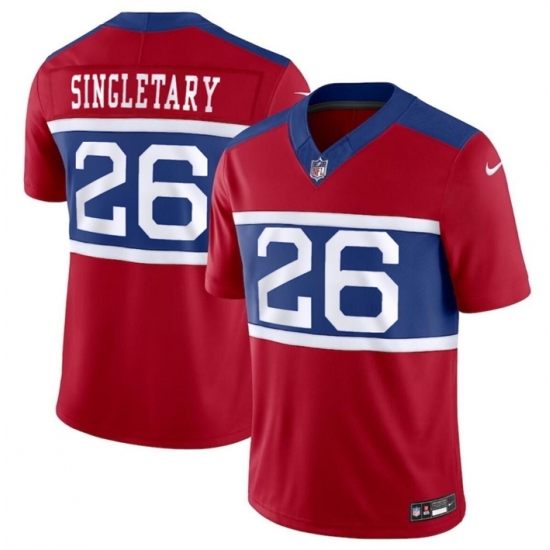 Men New York Giants 26 Devin Singletary Century Red Alternate Vapor F U S E Limited Stitched Football Jersey Men New York Giants 26 Devin Singletary Century Red Alternate Vapor F U S E Limited Stitched Football Jersey