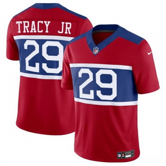Men New York Giants 29 Tyrone Tracy Jr Red Alternate Vapor F U S E Limited Stitched Football Jersey Men New York Giants 29 Tyrone Tracy Jr Red Alternate Vapor F U S E Limited Stitched Football Jersey
