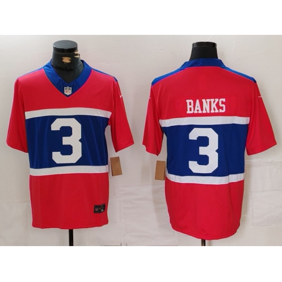 Men New York Giants 3 Deonte Banks Century Red Alternate Vapor F U S E Limited Stitched Football Jersey Men New York Giants 3 Deonte Banks Century Red Alternate Vapor F U S E Limited Stitched Football Jersey