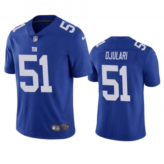 Men New York Giants 51 Azeez Ojulari Blue Vapor Untouchable Limited Stitched Jersey Men New York Giants 51 Azeez Ojulari Blue Vapor Untouchable Limited Stitched Jersey