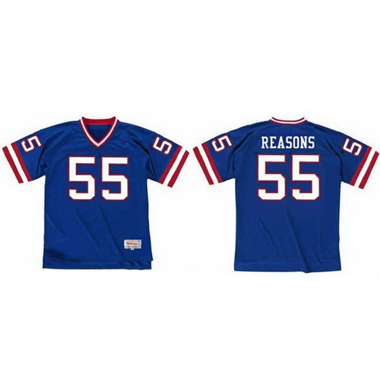 Men New York Giants 55 Gary Reasons Blue Stitched jersey Men New York Giants 55 Gary Reasons Blue Stitched jersey