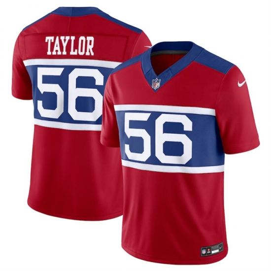 Men New York Giants 56 Lawrence Taylor Century Red Alternate Vapor F U S E Limited Stitched Football Jersey Men New York Giants 56 Lawrence Taylor Century Red Alternate Vapor F U S E Limited Stitched Football Jersey