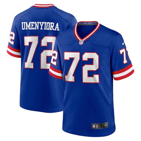 Men New York Giants 72 Osi Umenyiora Royal Classic Retired Player Stitched Game Jersey Men New York Giants 72 Osi Umenyiora Royal Classic Retired Player Stitched Game Jersey