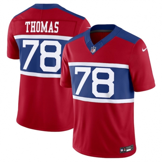 Men New York Giants 78 Andrew Thomas Century Red Alternate Vapor F U S E Limited Stitched Football Jersey Men New York Giants 78 Andrew Thomas Century Red Alternate Vapor F U S E Limited Stitched Football Jersey