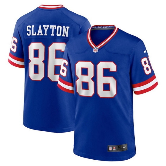 Men New York Giants 86 Darius Slayton Royal Classic Retired Player Stitched Game Jersey Men New York Giants 86 Darius Slayton Royal Classic Retired Player Stitched Game Jersey