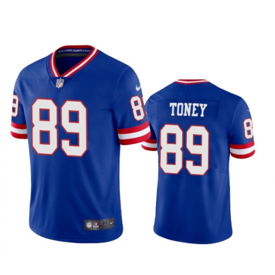 Men New York Giants 89 Kadarius Toney Royal Vapor Untouchable Classic Retired Player Stitched Jersey Men New York Giants 89 Kadarius Toney Royal Vapor Untouchable Classic Retired Player Stitched Jersey