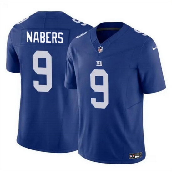 Men New York Giants 9 Malik Nabers Blue 2024 Draft F U S E Vapor Untouchable Limited Stitched Jersey Men New York Giants 9 Malik Nabers Blue 2024 Draft F U S E Vapor Untouchable Limited Stitched Jersey