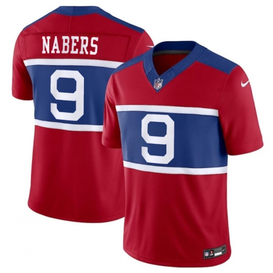 Men New York Giants 9 Malik Nabers Century Red Alternate Vapor F U S E Limited Stitched Football Jersey Men New York Giants 9 Malik Nabers Century Red Alternate Vapor F U S E Limited Stitched Football Jersey