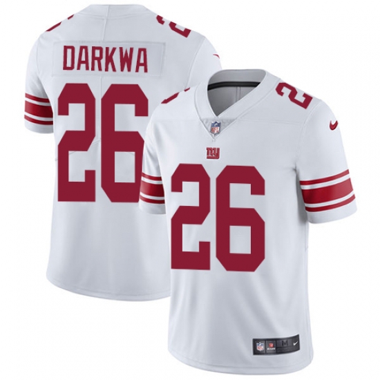 Men Nike Giants #26 Orleans Darkwa White Stitched NFL Vapor Untouchable Limited Jersey Men Nike Giants #26 Orleans Darkwa White Stitched NFL Vapor Untouchable Limited Jersey