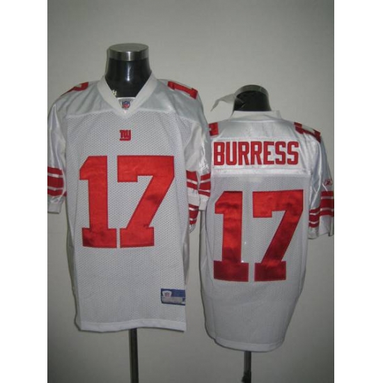 Men Reebok New York Giants Plaxico Burress #17 Stitched White NFL Jersey Men Reebok New York Giants Plaxico Burress #17 Stitched White NFL Jersey