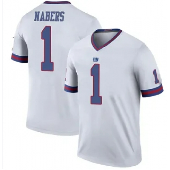 Men's New York Giants #1 Malik Nabers Nike Color Rush Stitched Jersey Men's New York Giants #1 Malik Nabers Nike Color Rush Stitched Jersey