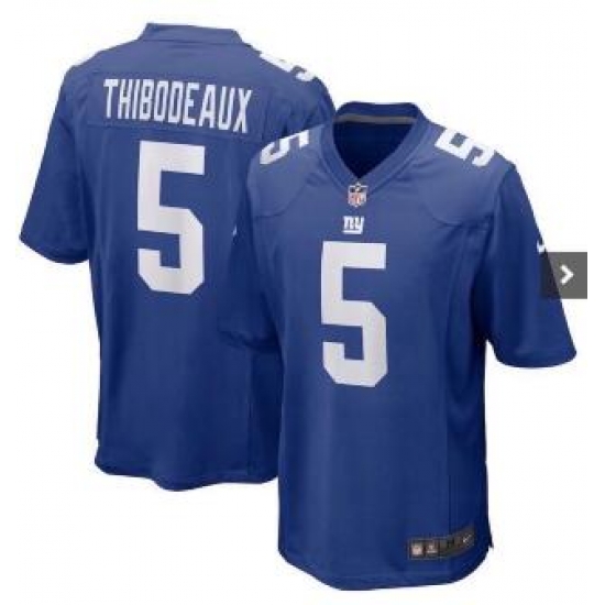 Men's New York Giants #5 Kayvon Thibodeaux Blue Vapor Limited Jersey Men's New York Giants #5 Kayvon Thibodeaux Blue Vapor Limited Jersey
