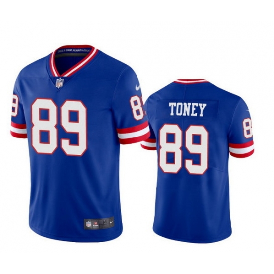 Men's New York Giants #89 Kadarius Toney Royal Vapor Untouchable Classic Retired Player Stitched Jersey Men's New York Giants #89 Kadarius Toney Royal Vapor Untouchable Classic Retired Player Stitched Jersey