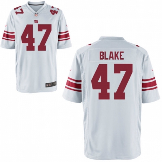 Mens Nike Giants #47 Valentino Blake White Elite Jersey Mens Nike Giants #47 Valentino Blake White Elite Jersey