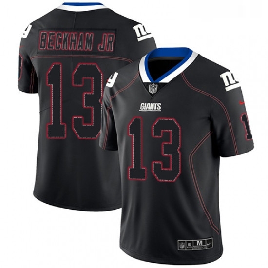 Mens Nike New York Giants 13 Odell Beckham Jr Limited Lights Out Black Rush NFL Jersey Mens Nike New York Giants 13 Odell Beckham Jr Limited Lights Out Black Rush NFL Jersey