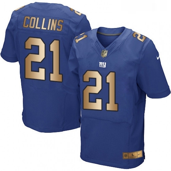 Mens Nike New York Giants 21 Landon Collins Elite BlueGold Team Color NFL Jersey Mens Nike New York Giants 21 Landon Collins Elite BlueGold Team Color NFL Jersey