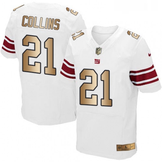 Mens Nike New York Giants 21 Landon Collins Elite WhiteGold NFL Jersey Mens Nike New York Giants 21 Landon Collins Elite WhiteGold NFL Jersey