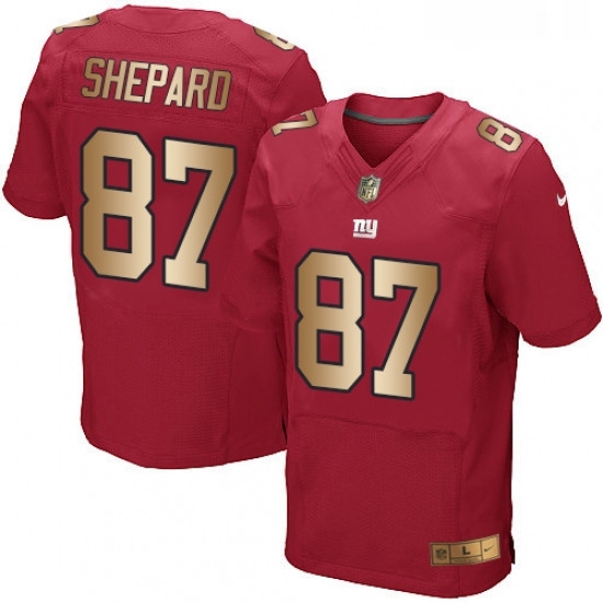 Mens Nike New York Giants 87 Sterling Shepard Elite RedGold Alternate NFL Jersey Mens Nike New York Giants 87 Sterling Shepard Elite RedGold Alternate NFL Jersey