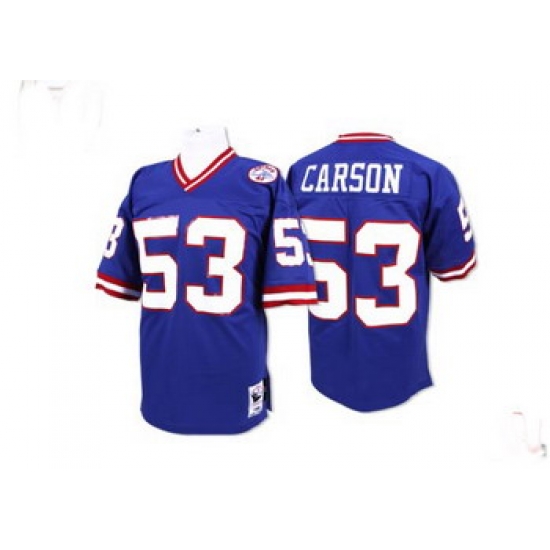 NY Giants 53 Harry Carson Throwback blue jerseys NY Giants 53 Harry Carson Throwback blue jerseys