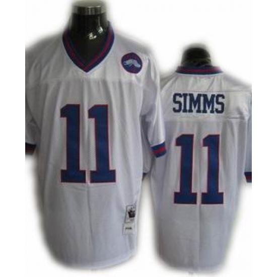New York Giants 11 Phil Simms throwback white jerseys New York Giants 11 Phil Simms throwback white jerseys