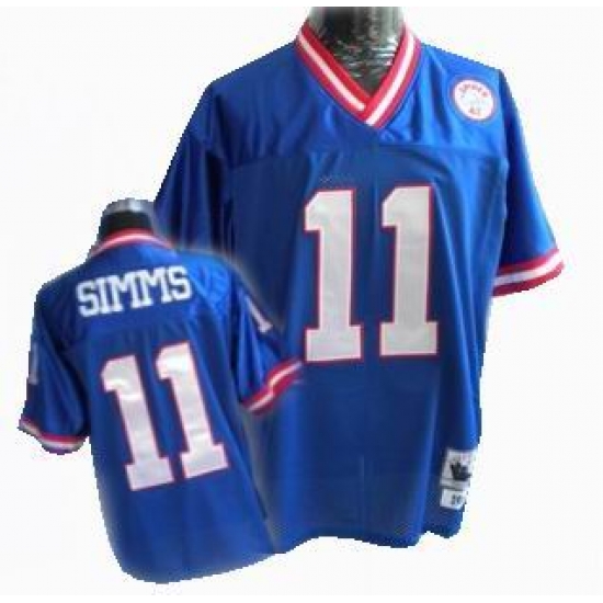 New York Giants 11 SIMMS Blue mitchellandness New York Giants 11 SIMMS Blue mitchellandness