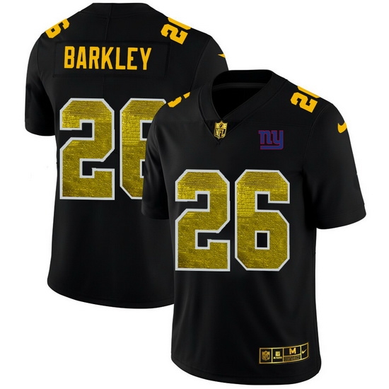 New York Giants 26 Saquon Barkley Men Black Nike Golden Sequin Vapor Limited NFL Jersey New York Giants 26 Saquon Barkley Men Black Nike Golden Sequin Vapor Limited NFL Jersey