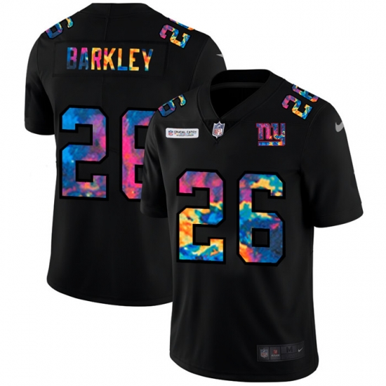 New York Giants 26 Saquon Barkley Men Nike Multi Color Black 2020 NFL Crucial Catch Vapor Untouchable Limited Jersey New York Giants 26 Saquon Barkley Men Nike Multi Color Black 2020 NFL Crucial Catch Vapor Untouchable Limited Jersey