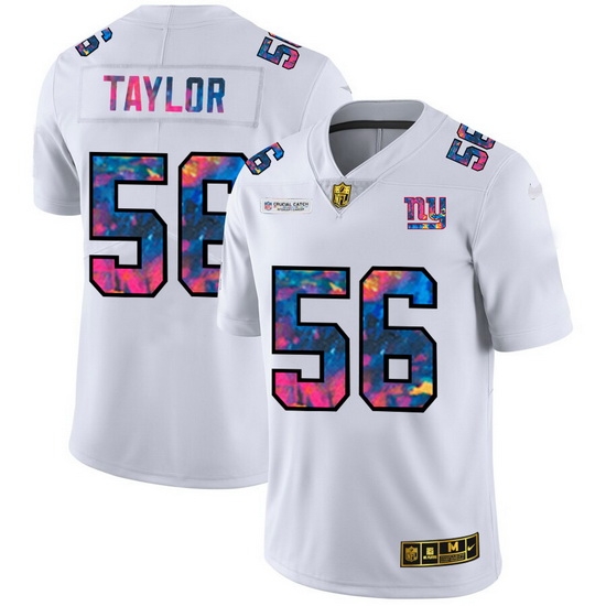 New York Giants 56 Lawrence Taylor Men White Nike Multi Color 2020 NFL Crucial Catch Limited NFL Jersey New York Giants 56 Lawrence Taylor Men White Nike Multi Color 2020 NFL Crucial Catch Limited NFL Jersey