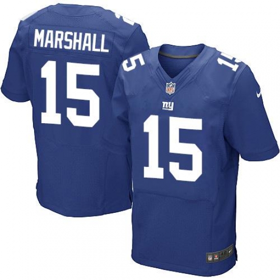 Nike Giants #15 Brandon Marshall Royal Blue Team Color Men's Stitched NFL Elite Jersey Nike Giants #15 Brandon Marshall Royal Blue Team Color Men's Stitched NFL Elite Jersey