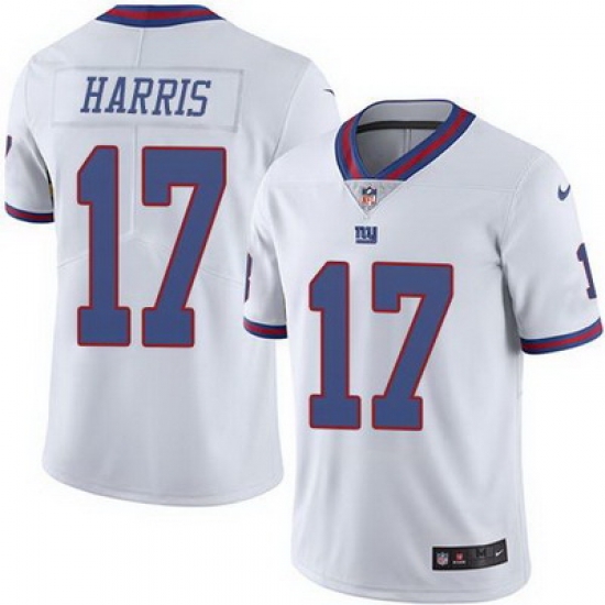 Nike Giants #17 Dwayne Harris White Mens Stitched NFL Limited Rush Jersey Nike Giants #17 Dwayne Harris White Mens Stitched NFL Limited Rush Jersey