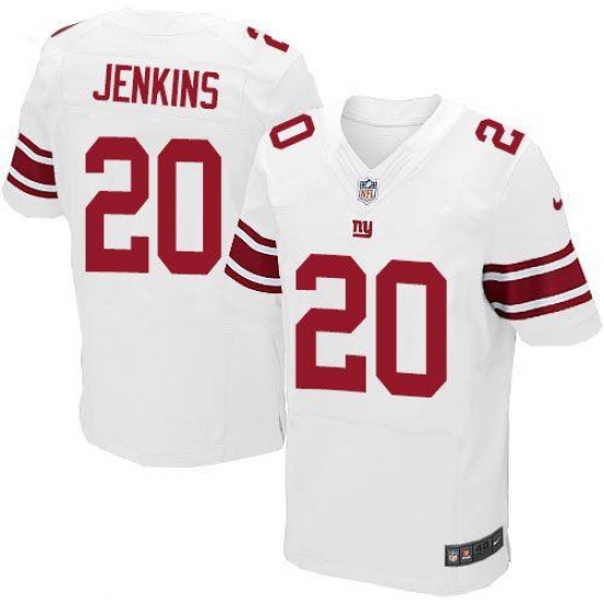 Nike Giants #20 Janoris Jenkins White Mens Stitched NFL Elite Jersey Nike Giants #20 Janoris Jenkins White Mens Stitched NFL Elite Jersey