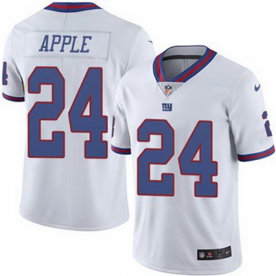 Nike Giants #24 Eli Apple White Mens Stitched NFL Limited Rush Jersey Nike Giants #24 Eli Apple White Mens Stitched NFL Limited Rush Jersey