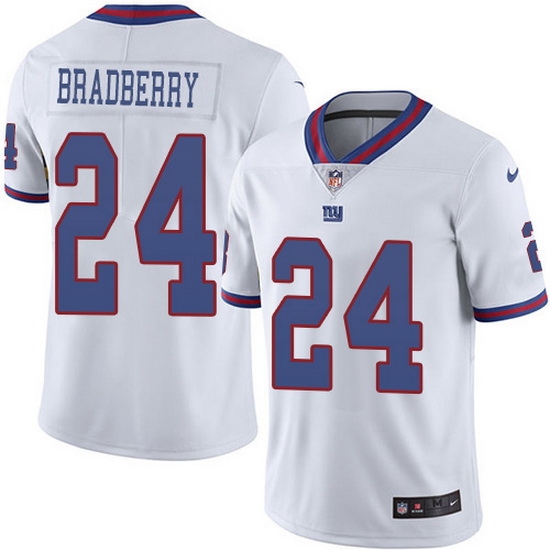 Nike Giants 24 James Bradberry White Men Stitched NFL Limited Rush Jersey Nike Giants 24 James Bradberry White Men Stitched NFL Limited Rush Jersey
