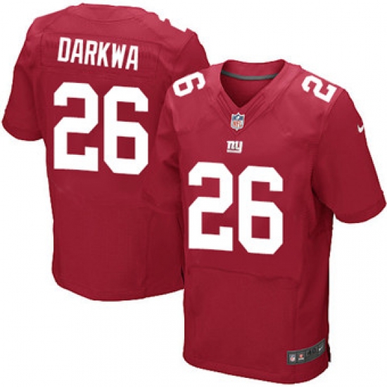 Nike Giants #26 Orleans Darkwa Red Alternate Mens Stitched NFL Elite Jersey Nike Giants #26 Orleans Darkwa Red Alternate Mens Stitched NFL Elite Jersey