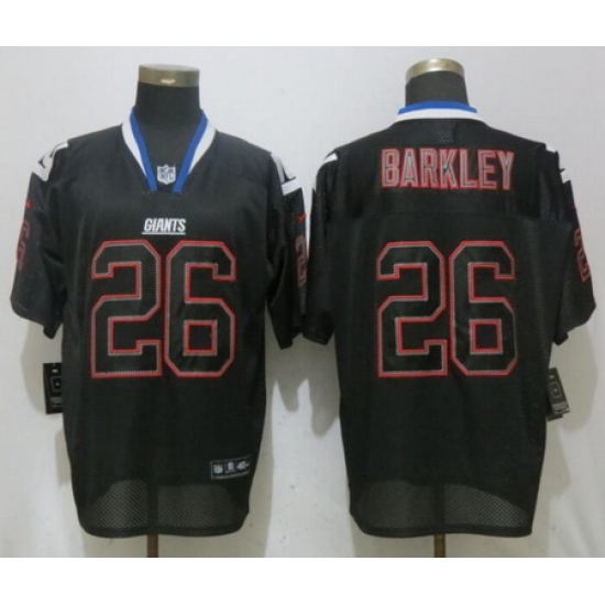 Nike Giants #26 Saquon Barkley Black Lights Out Elite Jersey Nike Giants #26 Saquon Barkley Black Lights Out Elite Jersey