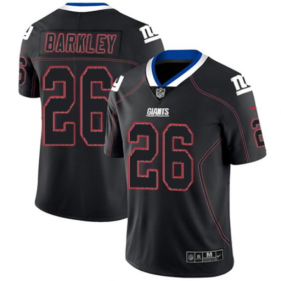 Nike Giants #26 Saquon Barkley Lights Out Black Mens Stitched NFL Limited Rush Jersey Nike Giants #26 Saquon Barkley Lights Out Black Mens Stitched NFL Limited Rush Jersey