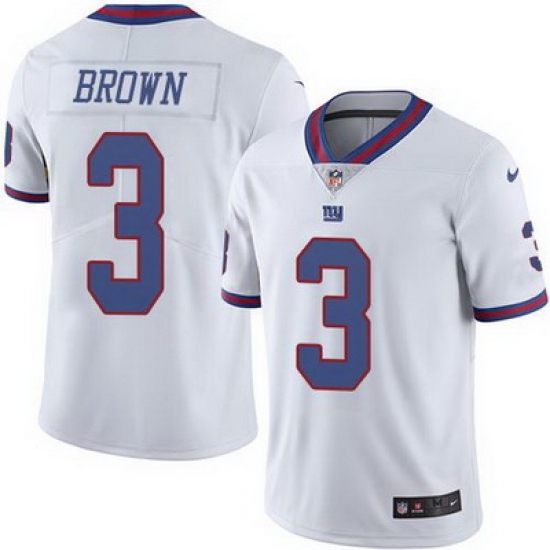 Nike Giants #3 Josh Brown White Mens Stitched NFL Limited Rush Jersey Nike Giants #3 Josh Brown White Mens Stitched NFL Limited Rush Jersey