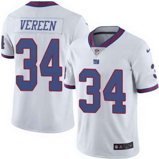 Nike Giants #34 Shane Vereen White Mens Stitched NFL Limited Rush Jersey Nike Giants #34 Shane Vereen White Mens Stitched NFL Limited Rush Jersey