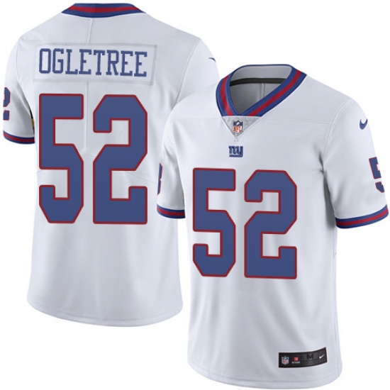 Nike Giants #52 Alec Ogletree White Mens Stitched NFL Limited Rush Jersey Nike Giants #52 Alec Ogletree White Mens Stitched NFL Limited Rush Jersey