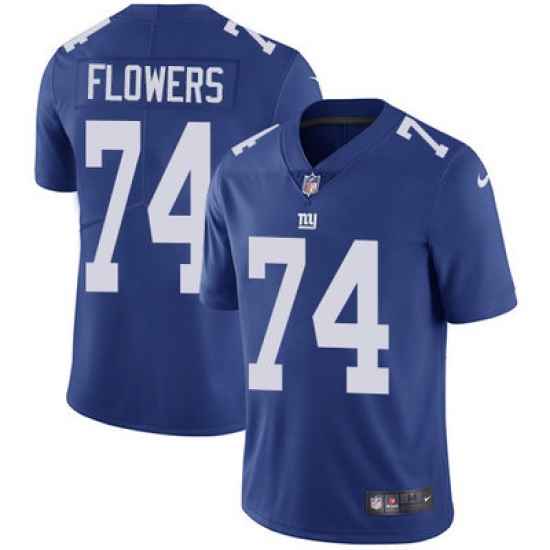 Nike Giants #74 Ereck Flowers Royal Blue Team Color Mens Stitched NFL Vapor Untouchable Limited Jersey Nike Giants #74 Ereck Flowers Royal Blue Team Color Mens Stitched NFL Vapor Untouchable Limited Jersey