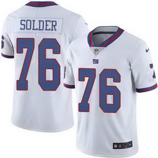 Nike Giants 76 Nate Solder White Color Rush Limited Jersey Nike Giants 76 Nate Solder White Color Rush Limited Jersey
