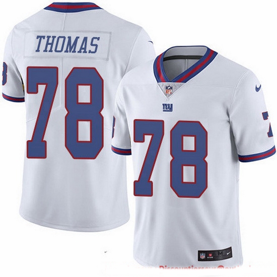 Nike Giants 78 Andrew Thomas White Men Stitched NFL Limited Rush Jersey Nike Giants 78 Andrew Thomas White Men Stitched NFL Limited Rush Jersey